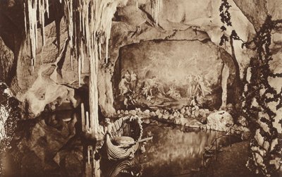 Den blå grotte, nær den bayerske kongen Kastle Linderhof av Otto Ballerstedt