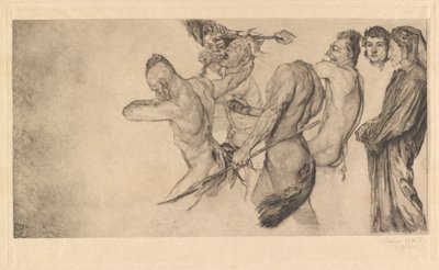 Dante og Virgil besøker helvete (Inferno Canto 22) av Otto Greiner