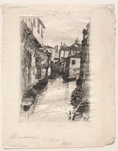 Kanalen i Venezia, 1880. av Otto H. Bacher