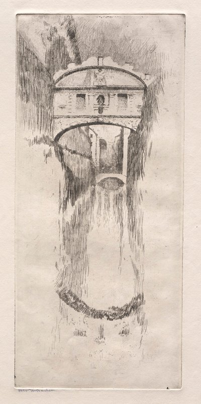 Etchings of Venice: Sukkenes bro, 1800-tallet. av Otto H. Bacher