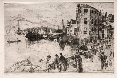 Etsninger av Venezia: Castello Quarters, Riva, 1800-tallet. av Otto H. Bacher