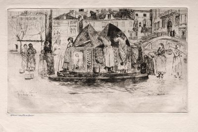 Etsninger av Venezia: Pozzo San Vio, 1882. av Otto H. Bacher