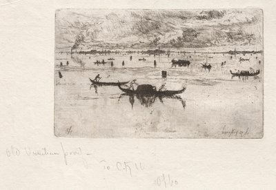 Ser mot salutten, Venezia, 1880. av Otto H. Bacher