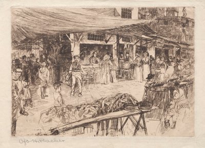 Det gamle markedet, Firenze, 1800- og 1900-tallet. av Otto H. Bacher