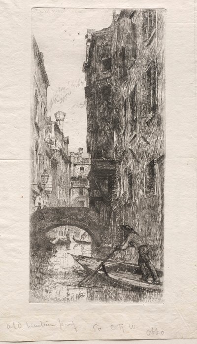 Ponte del Pistor, Venezia, 1880 av Otto H. Bacher