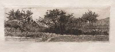 Tak og trær, 1879. av Otto H. Bacher