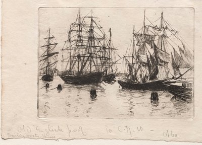 Seilbåter, Venezia, 1880. av Otto H. Bacher