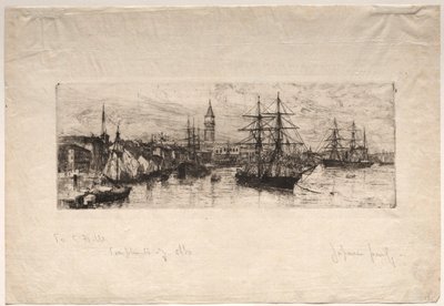 Shipping and the Ducal Palace, 1880. av Otto H. Bacher