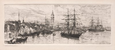 Shipping and the Ducal Palace, 1888. av Otto H. Bacher