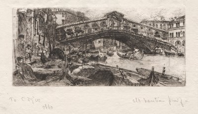 Rialto, Venezia, 1880. av Otto H. Bacher