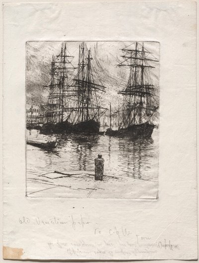 Tre skip, Venezia, 1880. av Otto H. Bacher