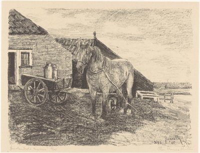 Ameland mare (original tittel på objekt) av Otto Hanrath (signed by artist)