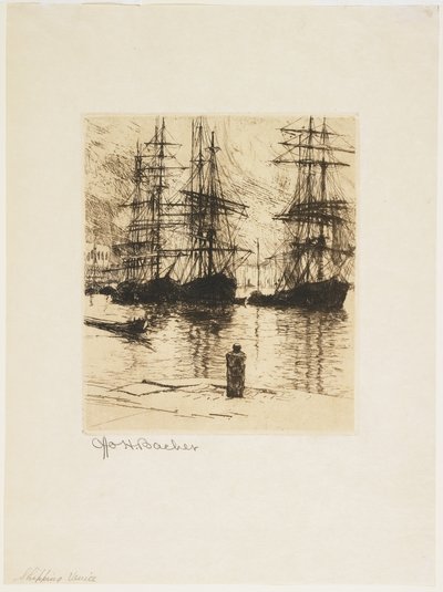 Shipping, Venezia, 1879-1880 av Otto Henry Bacher