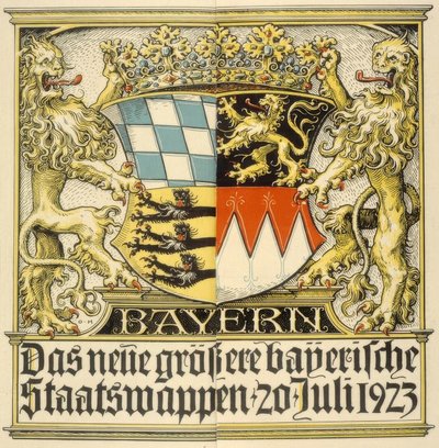 Det nye større bayerske riksvåpenet, 20. juli 1923 av Otto Hupp