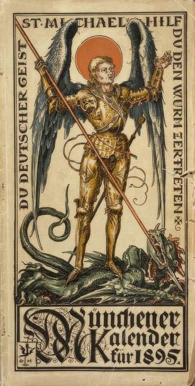 Din tyske ånd, St. Michael, hjelp til å knuse ormen av Otto Hupp