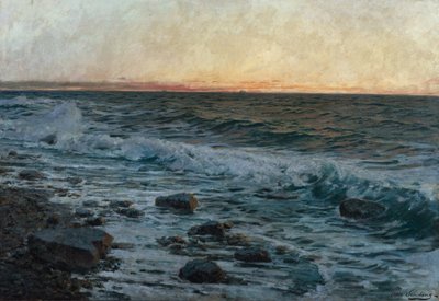 Før en storm (olje på lerret) av Otto Ludvig Sinding