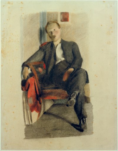 Portrett av en ung mann, sittende av Otto Meyer Amden