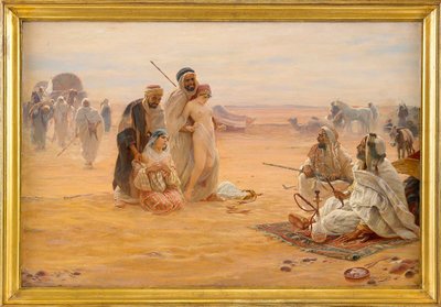 Le marche aux esclaves - Slavemarkedet - Maleri av Otto Pilny (1866-1936), Olje på lerret 1910 (80x120cm) - Privat samling av Otto Pilny