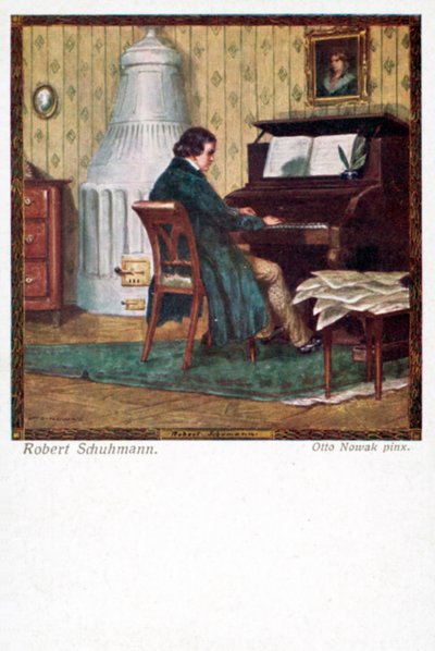 Robert Schumann spiller piano av Otto Robert Nowak