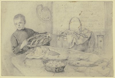 Hos fiskehandleren av Otto Scholderer