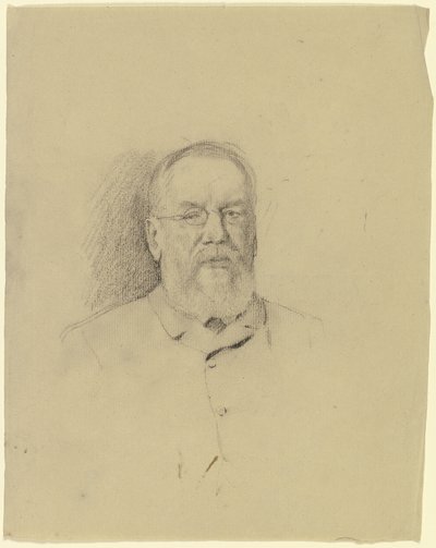 Portrett av en eldre mann med briller av Otto Scholderer
