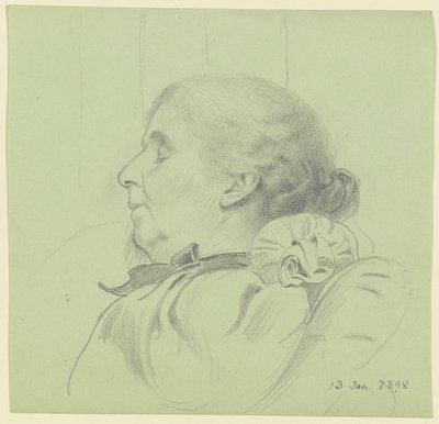 Luise Scholderer sovende av Otto Scholderer