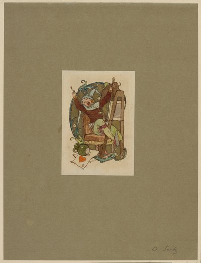 Gnome ved staffeli av Otto Seitz