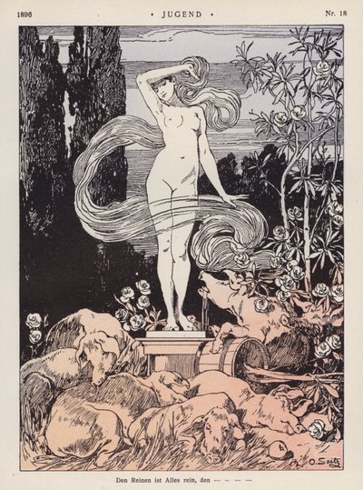 The Pure is All Pure (farge litho) av Otto Seitz