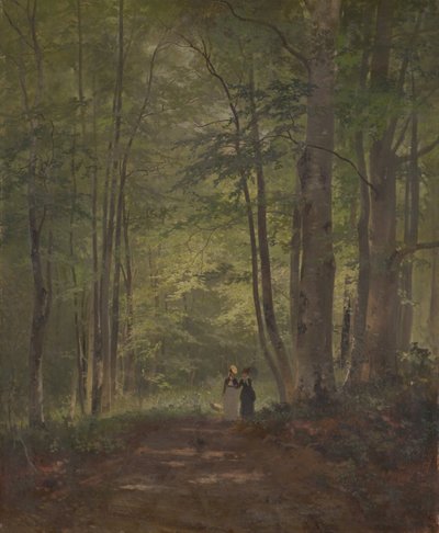 Waldinneres mit Staffage av Otto Seitz