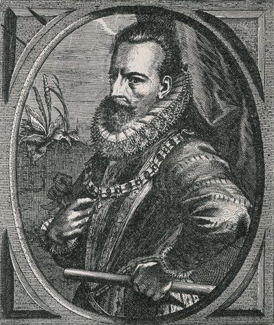 Portrett av condottiere Alexander (Alessandro) Farnese, hertug av Parma, guvernør i de lave landene (1545-1592), etter Otto van Veen (1556-1629) (gravering) av Otto van Veen