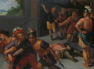Halshuggingen av Claudius Paulus og fangsten av Julius Civilis Halshugging av Julius Paulus og fengsling av Claudius Civilis en av en serie på tolv om batavernes opprør mot romerne av Otto van Veen