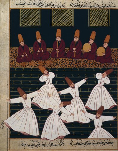Ritual av de virvlende dervisjene ved Konya av Ottoman School