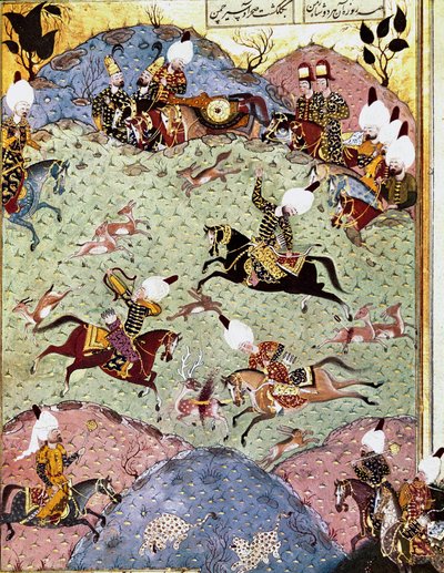 Den osmanske keiseren Soliman (Suleyman) I the Magnificent (1494-1566) på jakt etter miniatyr fra 