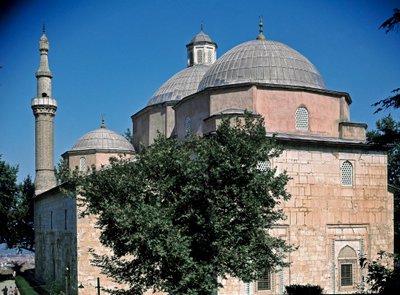 Utsikt over den grønne moskeen av Ottoman School