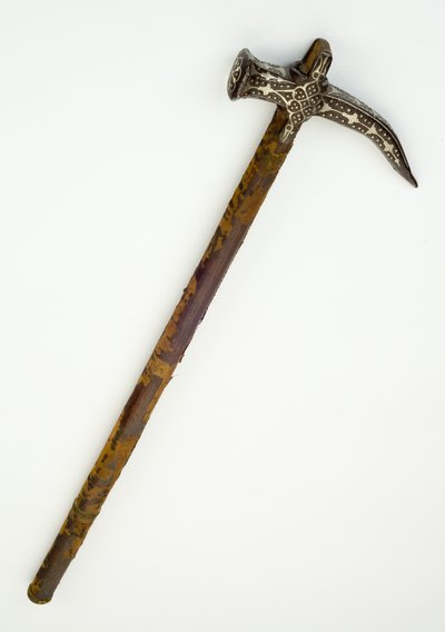 War Hammer, ca. 1680 (jern og tre med sølvtråd og tekstiler) av Ottoman School