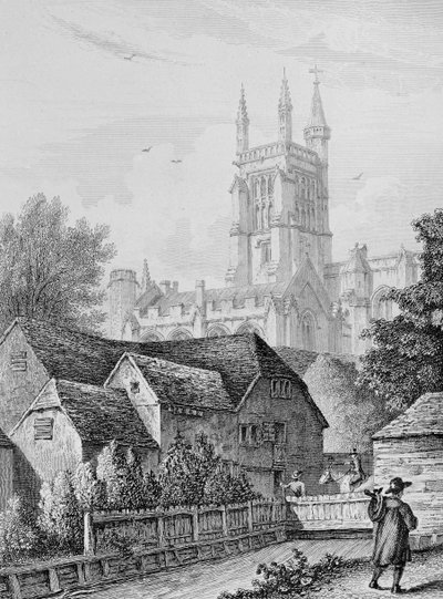 College Tower, Library and Mill Winchester, ca. 1830 av Owen Brown Carter