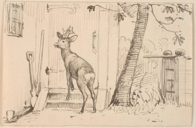 Hjorten foran døren av P.C. Skovgaard