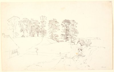 Landskap med trær. av P.C. Skovgaard
