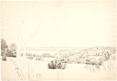 Landskap med utsikt over Skarritsjøen. av P.C. Skovgaard