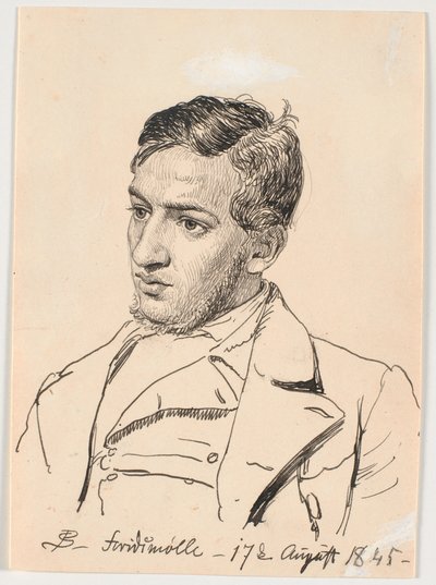 Portrett av maleren Carlo Dalgas. av P.C. Skovgaard