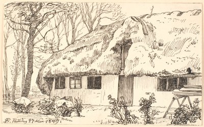 Overbygget våningshus på Læsø av P.C. Skovgaard