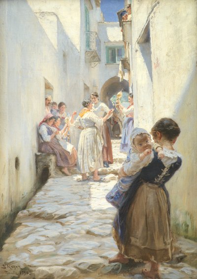 En gate i Torello, Italia av Peder Severin Krøyer