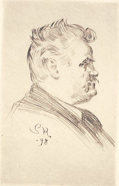 Portrett av Carl Locher, profil av Peder Severin Krøyer
