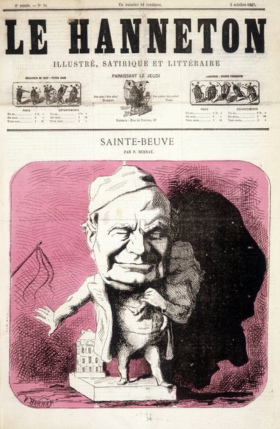 Sainte - Beuve (Sainte-Beuve) - av Bernay, i "" Le Hanneton""" av 03.10.1867 av P. Bernay