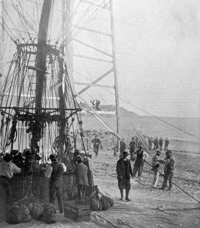 Forsøket fra grev de la Vaulx på å krysse Middelhavet med ballong, 1901 av P. Doye