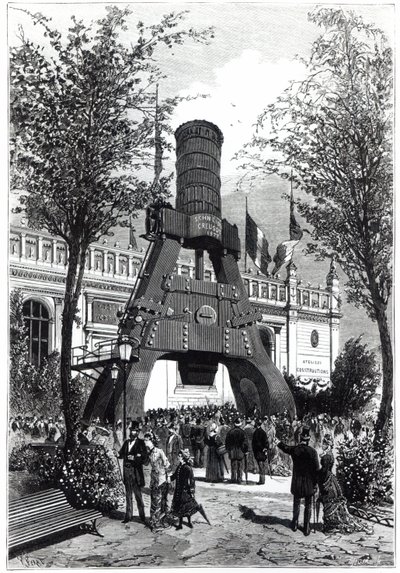 Verdensutstilling i Paris i 1878: Le Creusot Power-hammeren i Champs-de-Mars, 1878 av P. Ferat