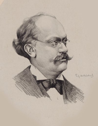 Portrett av komponisten Charles Lecocq 1832-1918. av P. G. Archainbaud