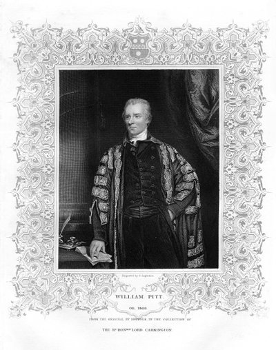 William Pitt, den yngre, britisk politiker og statsminister, 1800-tallet av P. Lightfoot