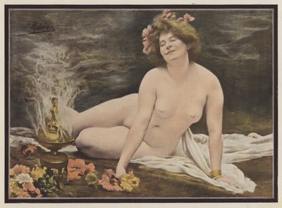 Languid nytelse (farge litho) av P. Ribera