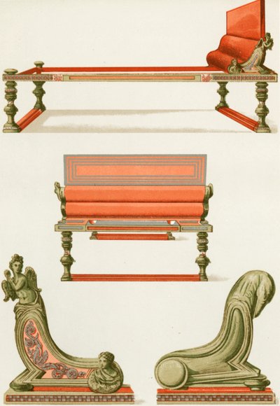 Bronsemøbler fra Pompeii av P. Sellier